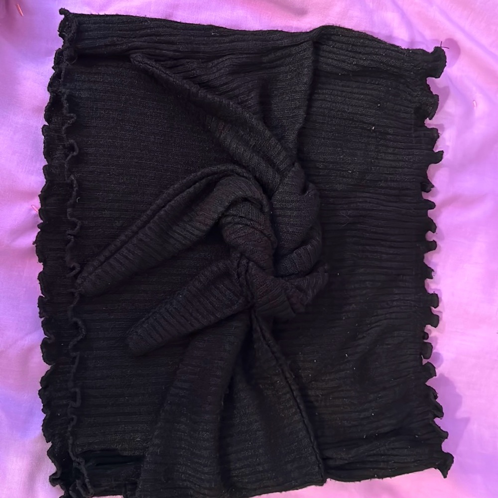 black ribbed tube top